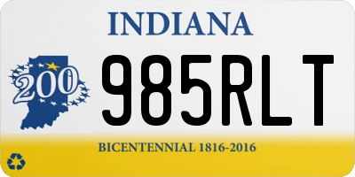 IN license plate 985RLT