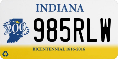 IN license plate 985RLW