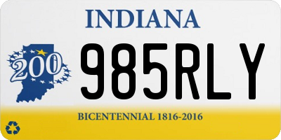 IN license plate 985RLY