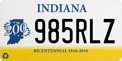 IN license plate 985RLZ