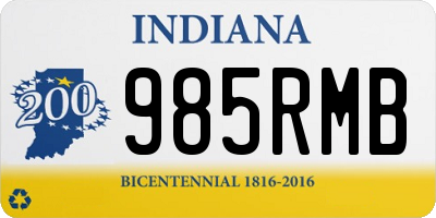 IN license plate 985RMB