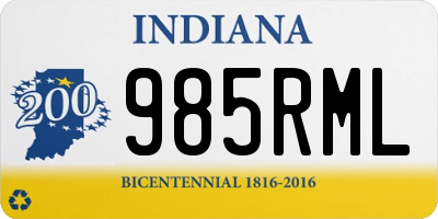 IN license plate 985RML