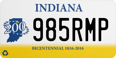 IN license plate 985RMP