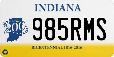 IN license plate 985RMS