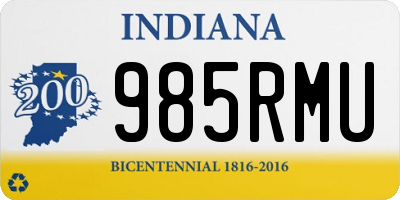 IN license plate 985RMU