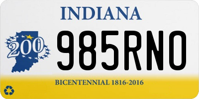 IN license plate 985RNO