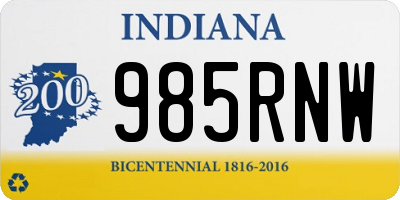 IN license plate 985RNW