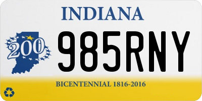 IN license plate 985RNY