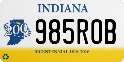 IN license plate 985ROB