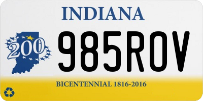 IN license plate 985ROV