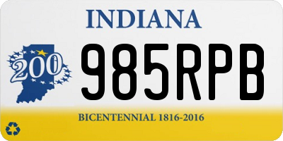 IN license plate 985RPB