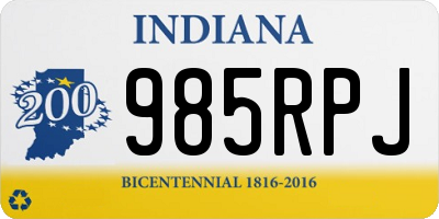 IN license plate 985RPJ