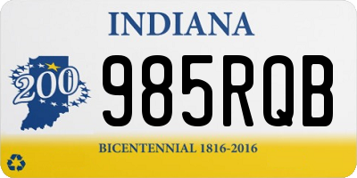 IN license plate 985RQB