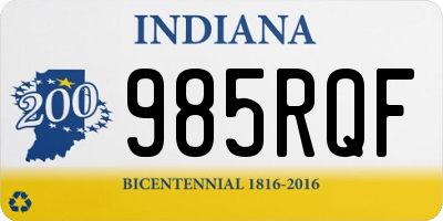 IN license plate 985RQF