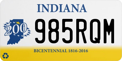 IN license plate 985RQM