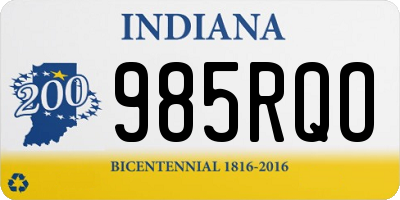 IN license plate 985RQO