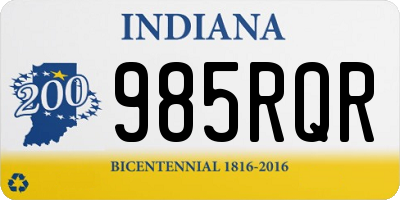 IN license plate 985RQR