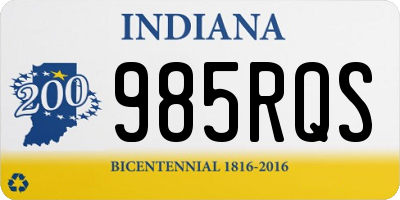 IN license plate 985RQS