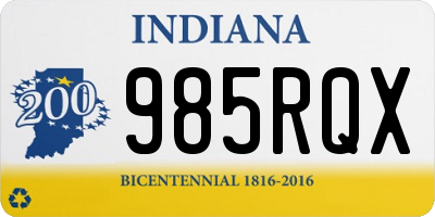 IN license plate 985RQX