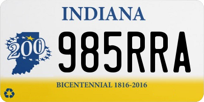 IN license plate 985RRA