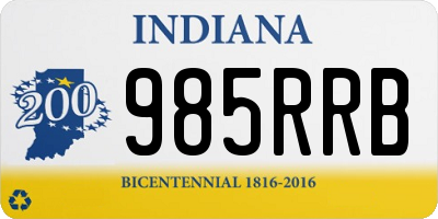 IN license plate 985RRB