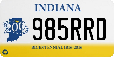 IN license plate 985RRD