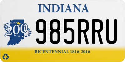 IN license plate 985RRU