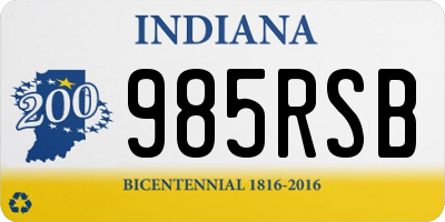 IN license plate 985RSB
