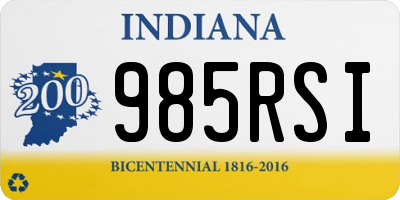 IN license plate 985RSI