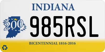 IN license plate 985RSL