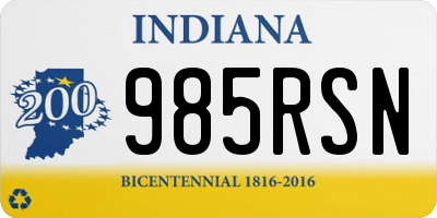 IN license plate 985RSN