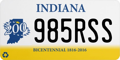 IN license plate 985RSS