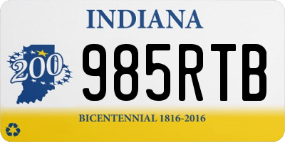 IN license plate 985RTB