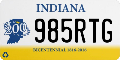 IN license plate 985RTG