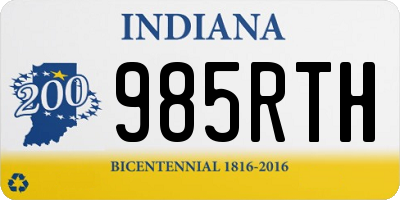 IN license plate 985RTH