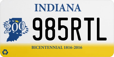 IN license plate 985RTL