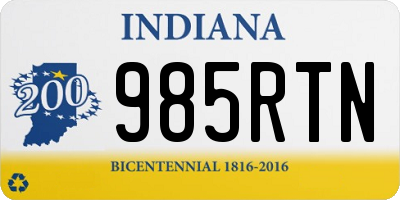 IN license plate 985RTN