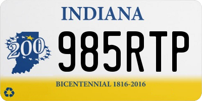 IN license plate 985RTP