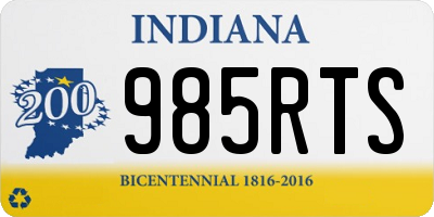 IN license plate 985RTS