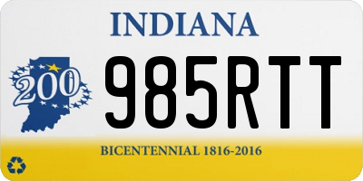 IN license plate 985RTT