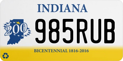 IN license plate 985RUB