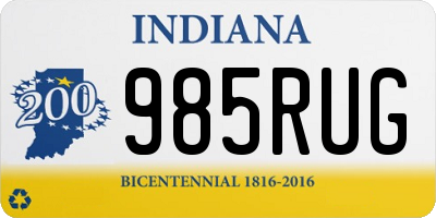 IN license plate 985RUG