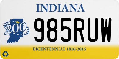IN license plate 985RUW