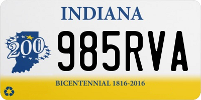 IN license plate 985RVA