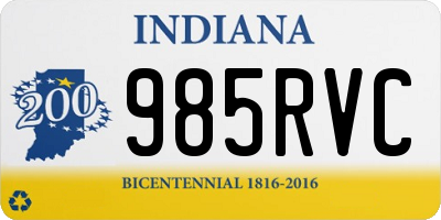 IN license plate 985RVC