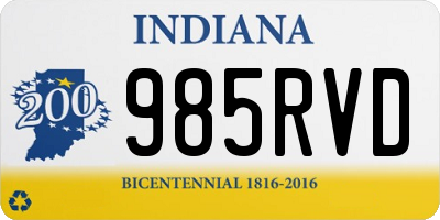 IN license plate 985RVD