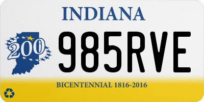 IN license plate 985RVE
