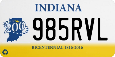 IN license plate 985RVL