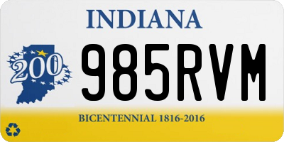 IN license plate 985RVM