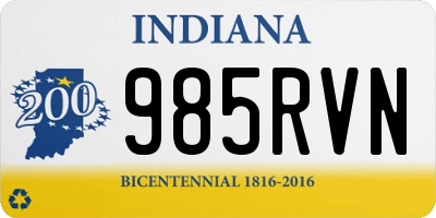 IN license plate 985RVN